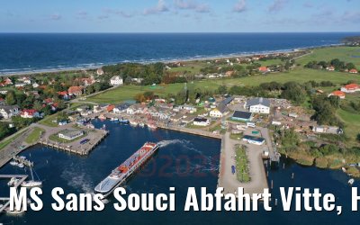 MS Sans Souci Abfahrt Vitte, Hiddensee 09.10.2020