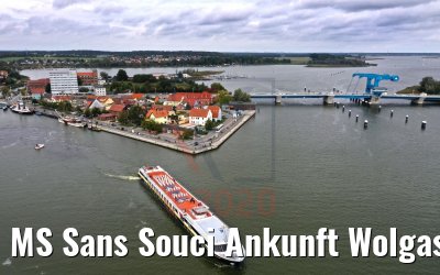 MS Sans Souci Ankunft Wolgast 07.10.2020