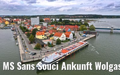 MS Sans Souci Ankunft Wolgast 07.10.2020