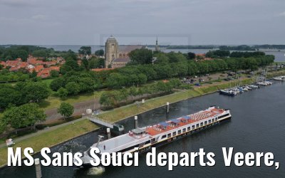 MS Sans Souci departs Veere, Netherlands 03.07.2021