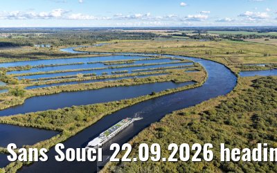 Sans Souci 22.09.2026 heading to Loitz, Peene river