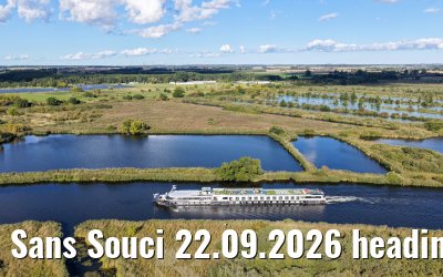 Sans Souci 22.09.2026 heading to Loitz, Peene river