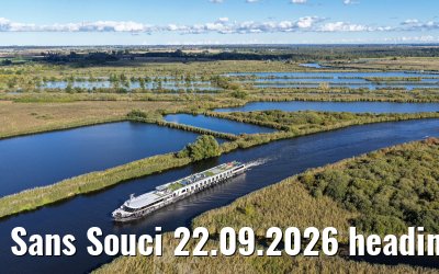 Sans Souci 22.09.2026 heading to Loitz, Peene river