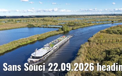 Sans Souci 22.09.2026 heading to Loitz, Peene river