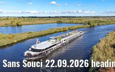 Sans Souci 22.09.2026 heading to Loitz, Peene river