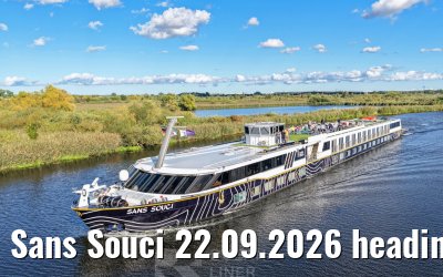 Sans Souci 22.09.2026 heading to Loitz, Peene river