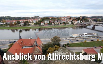 Ausblick von Albrechtsburg Meissen auf die Elbe 21.10.2016