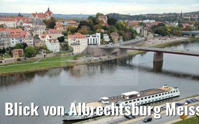 Blick von Albrechtsburg Meissen auf MS Saxonia 21.10.2016