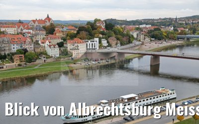 Blick von Albrechtsburg Meissen auf MS Saxonia 21.10.2016