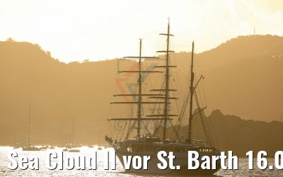 Sea Cloud II vor St. Barth 16.02.2018