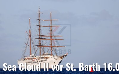 Sea Cloud II vor St. Barth 16.02.2018