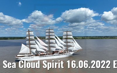 Sea Cloud Spirit 16.06.2022 Elbe River