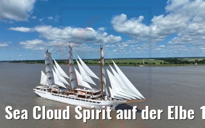 Sea Cloud Spirit auf der Elbe 16.06.2022