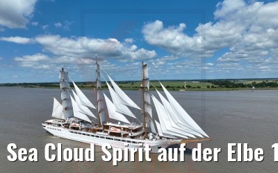 Sea Cloud Spirit auf der Elbe 16.06.2022