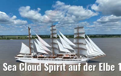 Sea Cloud Spirit auf der Elbe 16.06.2022