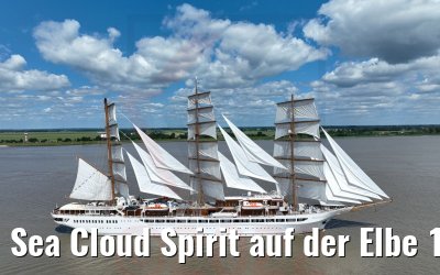 Sea Cloud Spirit auf der Elbe 16.06.2022