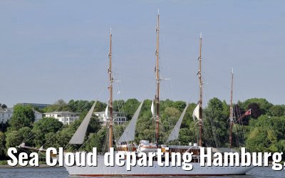 Sea Cloud departing Hamburg, 09. May 2011