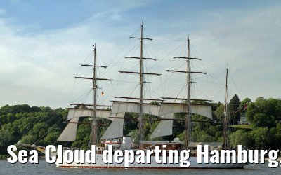 Sea Cloud departing Hamburg, 09. May 2011