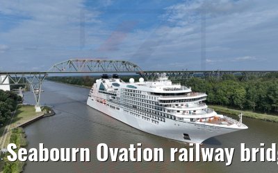 Seabourn Ovation railway bridge Hochdonn Kiel Canal 12.09.2022