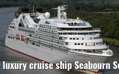 luxury cruise ship Seabourn Sojourn, Kiel Canal, 20. August 2013