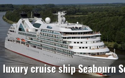 luxury cruise ship Seabourn Sojourn, Kiel Canal, 20. August 2013