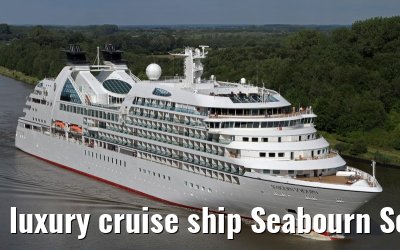 luxury cruise ship Seabourn Sojourn, Kiel Canal, 20. August 2013