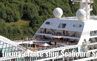 luxury cruise ship Seabourn Sojourn, Kiel Canal, 20. August 2013