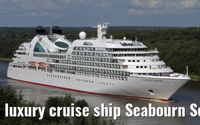 luxury cruise ship Seabourn Sojourn, Kiel Canal, 20. August 2013