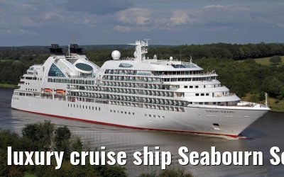 luxury cruise ship Seabourn Sojourn, Kiel Canal, 20. August 2013