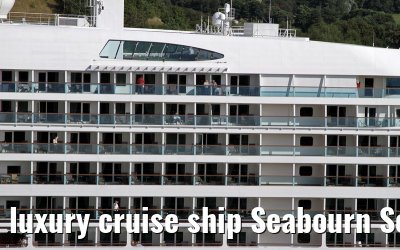 luxury cruise ship Seabourn Sojourn, Kiel Canal, 20. August 2013