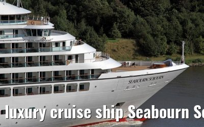 luxury cruise ship Seabourn Sojourn, Kiel Canal, 20. August 2013