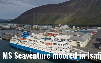 MS Seaventure moored in Isafjördur 16.08.2021