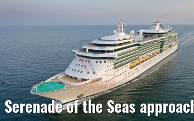 Serenade of the Seas approaching port of Warnemünde 07.08.2019