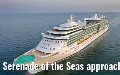Serenade of the Seas approaching port of Warnemünde 07.08.2019