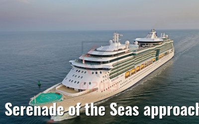 Serenade of the Seas approaching port of Warnemünde 07.08.2019
