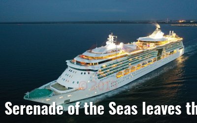 Serenade of the Seas leaves the port of Warnemuende 07.08.2019