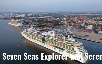 Seven Seas Explorer und Serenade of the Seas Warnemünde