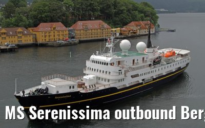 MS Serenissima outbound Bergen July 04, 2013