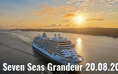 Seven Seas Grandeur 20.08.2026 Kiel sunrise