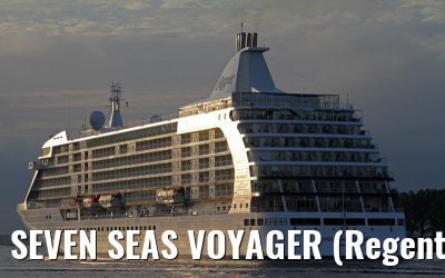 SEVEN SEAS VOYAGER (Regent Seven Seas Cruises) departing Amsterdam - September 04, 2012