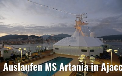 Auslaufen MS Artania in Ajaccio, Korsika, 19.12.2015