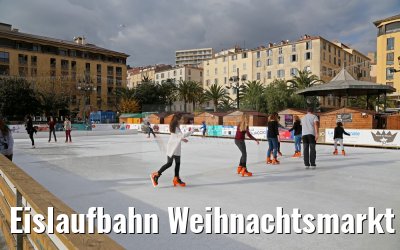 Eislaufbahn Weihnachtsmarkt Ajaccio, Korsika 19.12.2015