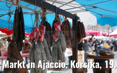 Markt in Ajaccio, Korsika, 19.12.2015