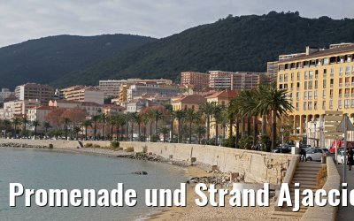Promenade und Strand Ajaccio, Korsika 19.12.2015