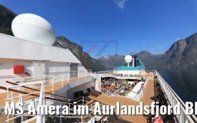 MS Amera im Aurlandsfjord Blick über Schöne Aussicht