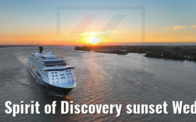 Spirit of Discovery sunset Wedel, Elbe 04.07.2022