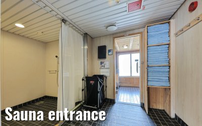 Sauna entrance