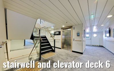 stairwell and elevator deck 6