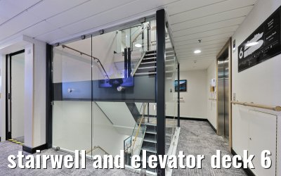 stairwell and elevator deck 6