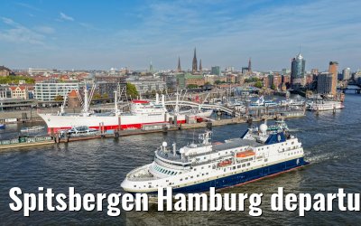 Spitsbergen Hamburg departure Elbphilharmonie and Landungsbruecken 05.10.2026